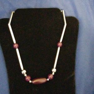 Vintage Sarah Coventry Purple and Silver Necklace